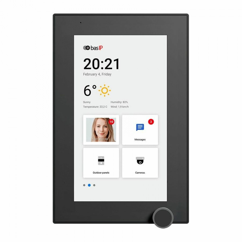 AZ-07L BLACK. Монитор IP-видеодомофона цветной. BAS-IP