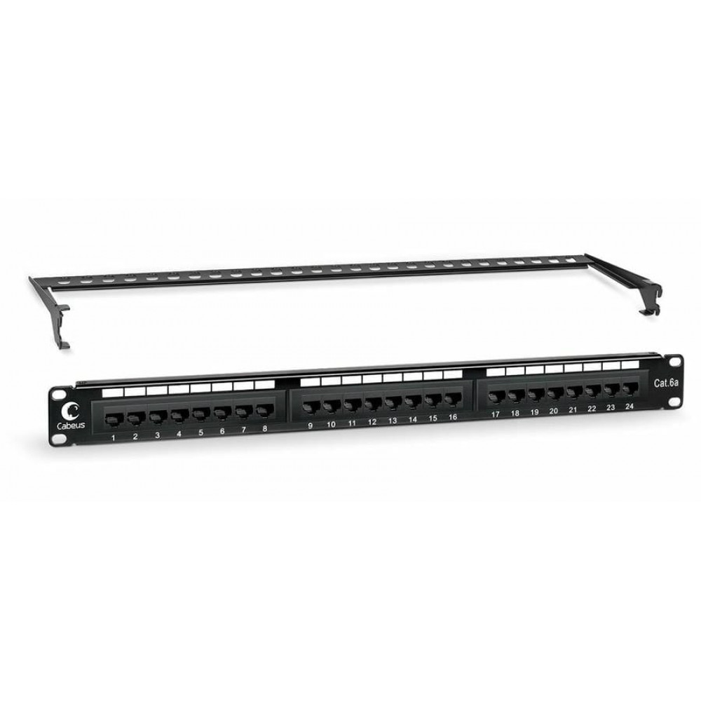 PL-24-Cat.6a-Dual (7651c). Патч-панель 19. CABEUS