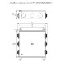 Коробка металлическая черная 200х200х65 (70-0390-9005). Коробка металлическая. Промрукав