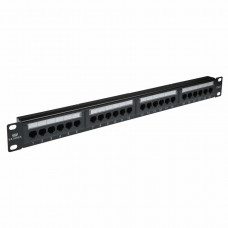 Коммутационная панель кат.6, UTP, 19, 1U, 24xRJ45, 568A/В, черный (DR-4003). Коммутационная панель. Datarex