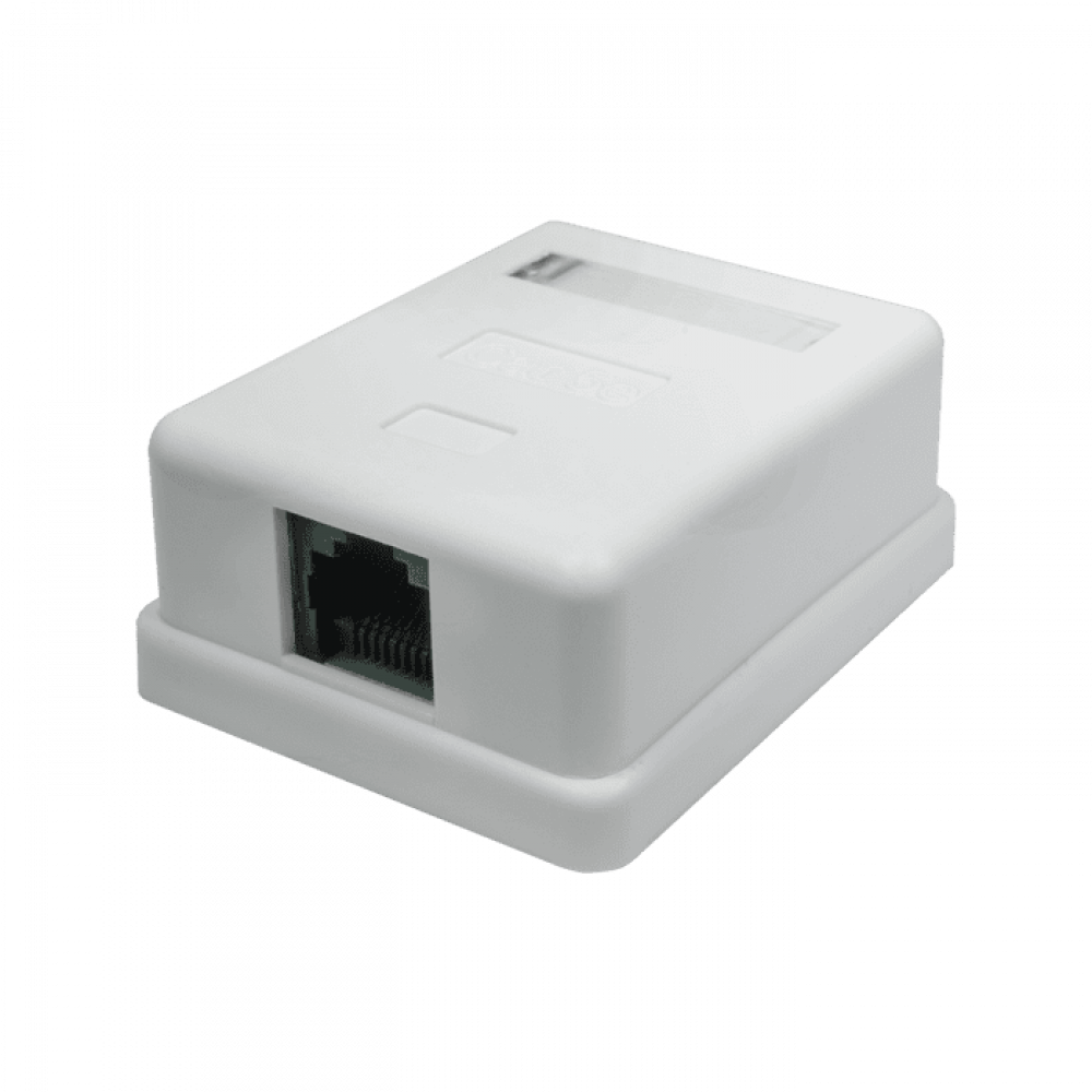 Розетка настенная RJ-45, 8P8C, Cat.5e, 1 порт UTP (10-0307). Компьютерная розетка. SUPRLAN