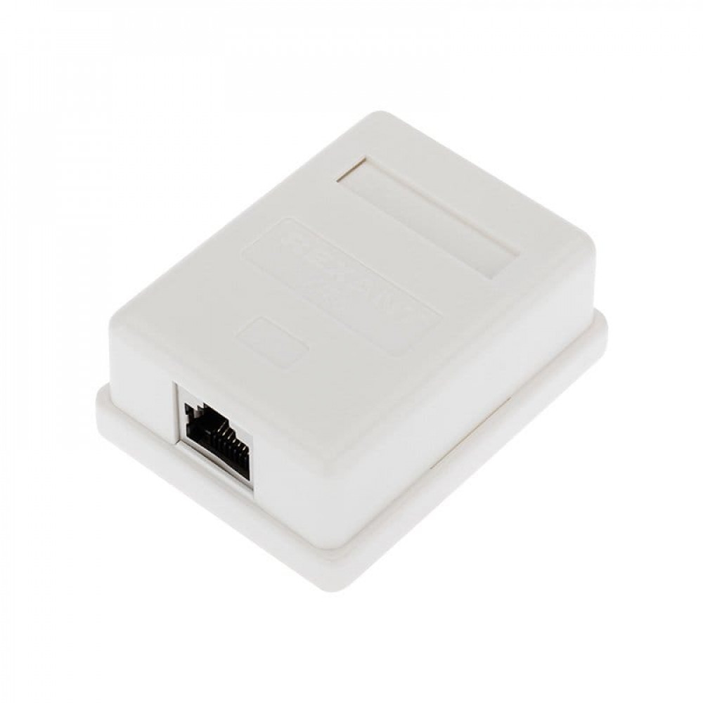 Розетка компьютерная внешняя, 1-порт FTP RJ-45 (8P8C), CAT 6 REXANT (03-0142). Розетка RJ-45. Rexant